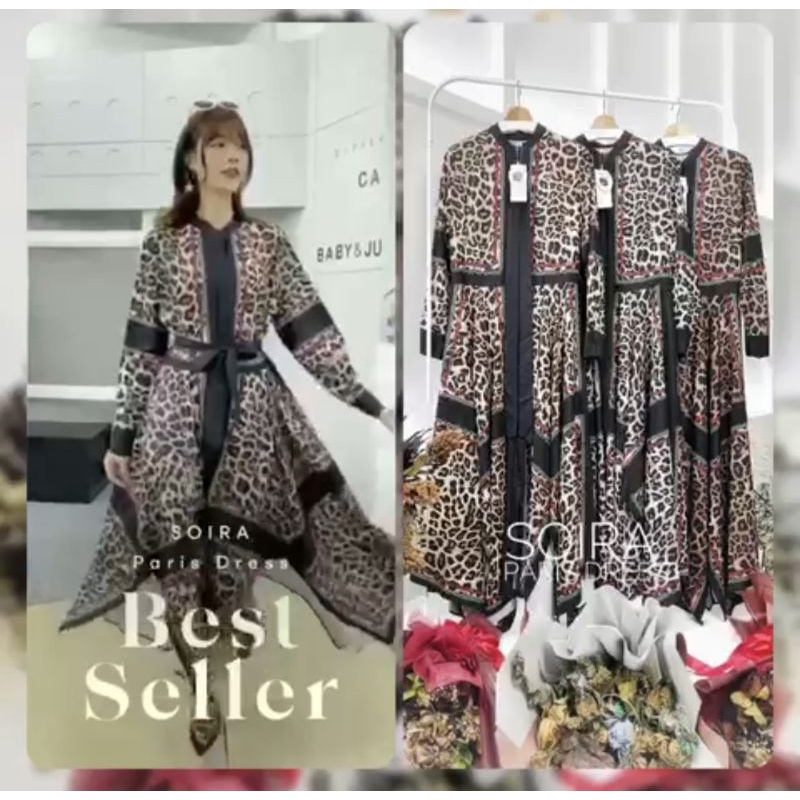 NEW PARIS DRESS MACAN LEOPARD  BY SOIRA IMPORT