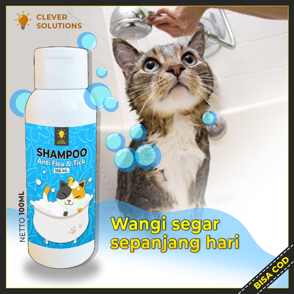 Shampoo Kucing Sampo Anti Kutu Jamur ANTI FLEA &amp; TICK 100 ML Anti Kutu Anti Jamur by Clever Solutions Septimax Shampoo Kelinci Kucing Anjing Anabul Racoon Miconazole