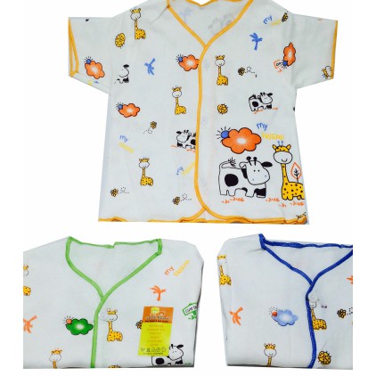 BAJU BAYI PENDEK KATUN PER 3PCS