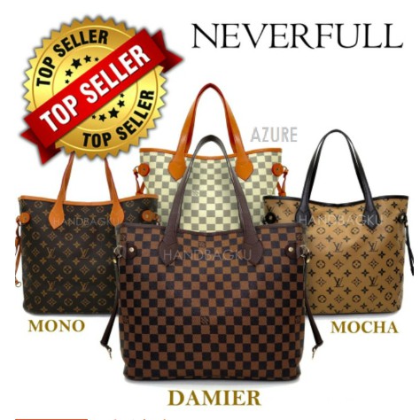 ( BAJ )TAS LV NEVERFULL / TOTTE TOTE BAG LV GROSIR fashion wanita import batam murah KUALITAS IMPORT / TF029