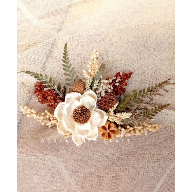 [READY] Rangkaian Bunga Rustic Bunga Kering Dried Flower Bahan Mahar Dinding Bunga Kering Mahar Hias