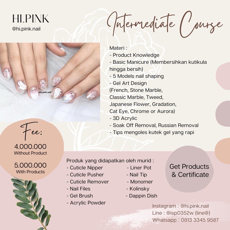 Kursus Nail art Intermediate Course