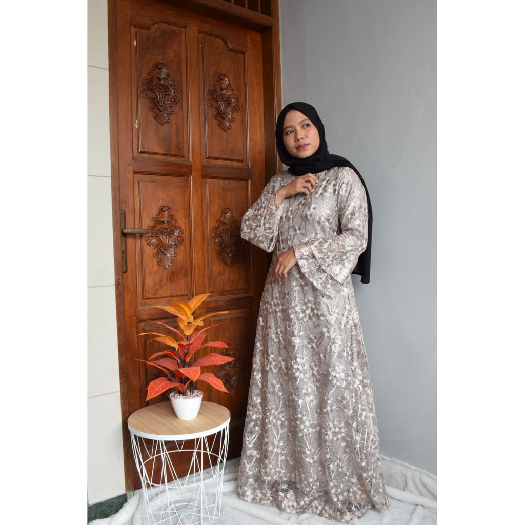 GAMIS PESTA TULLE BORDIR (BUSUI) / GAMIS TULLE BORDIR NON GLITER