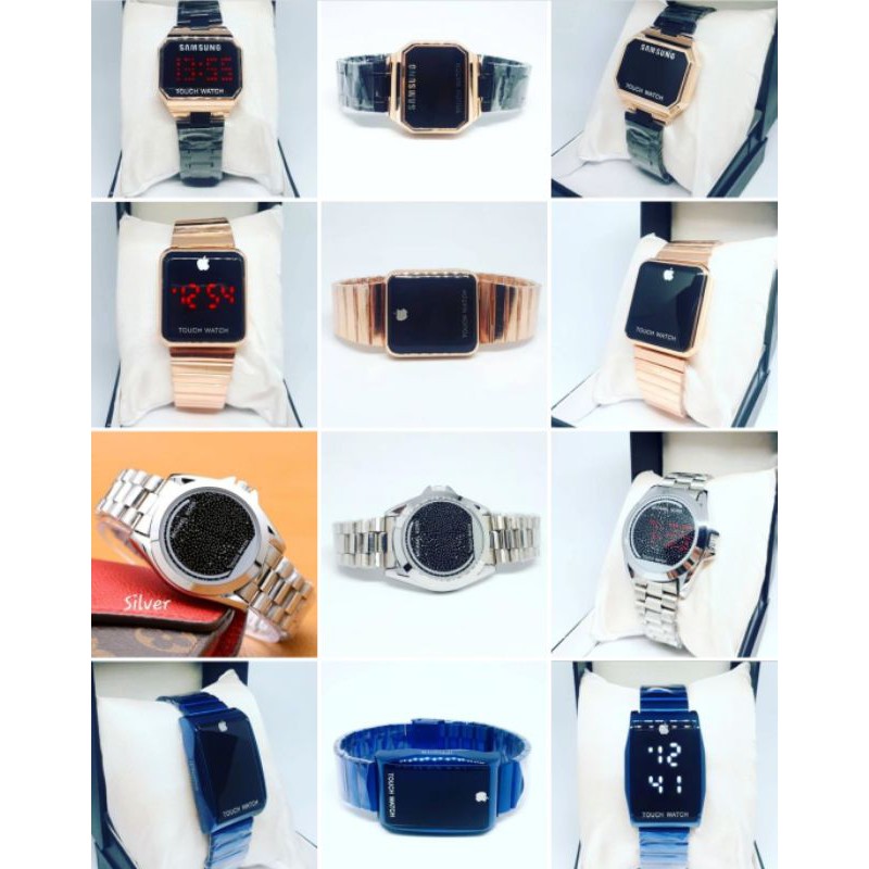 JAM TANGAN IPHONE SAMSUNG LAYAR SENTUH TOUCHWATCH JAM TANGAN LEDWATCH RANTAI GAUL KEKINIAN ELEGAN