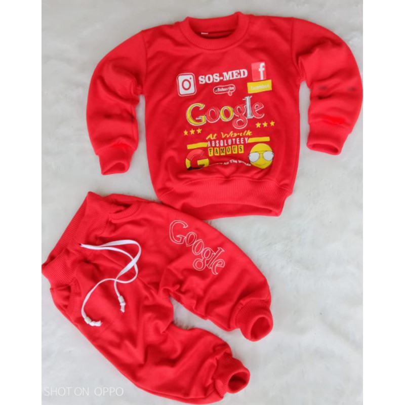 SETELAN SWEATER ANAK MOTIF