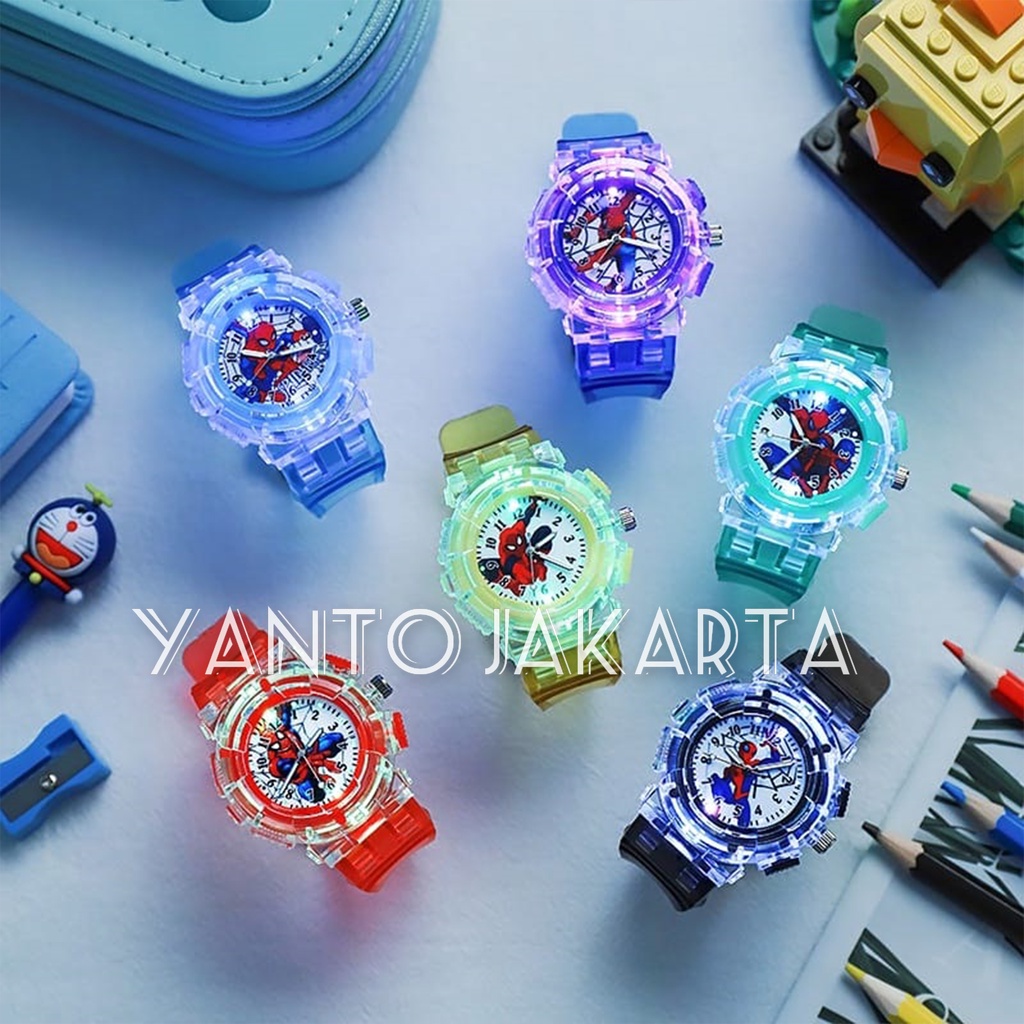 JAM TANGAN FROZEN ANAK PEREMPUAN LAMPU WARNA WARNI