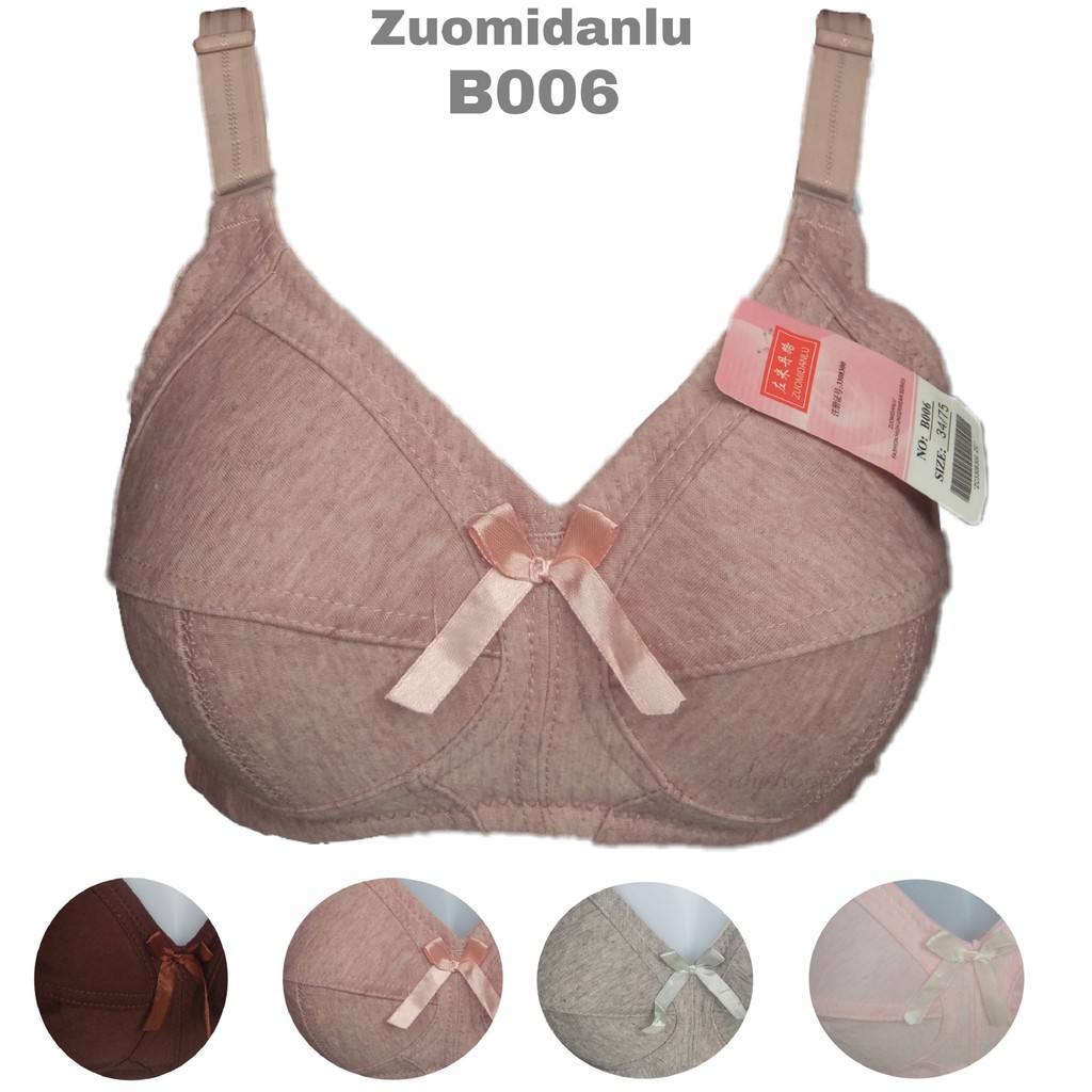 BH ZUOMIDANLU B006 | Bh tanpa busa tanpa kawat kancing 2 | Gedabug