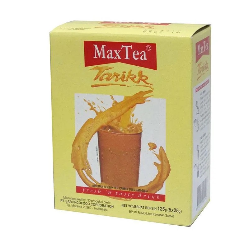 

Maxtea Milk Tea 125 gr - Max Tea Teh Tarik dengan Susu Gula Krimer 5 x 25 gr