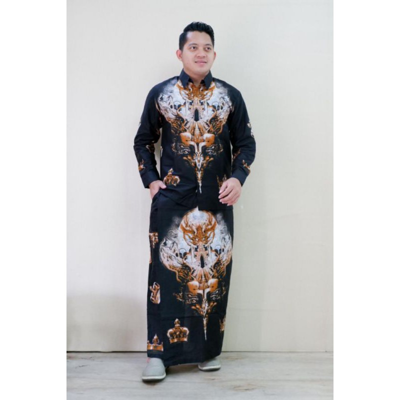 Setelan kemeja sarung batik