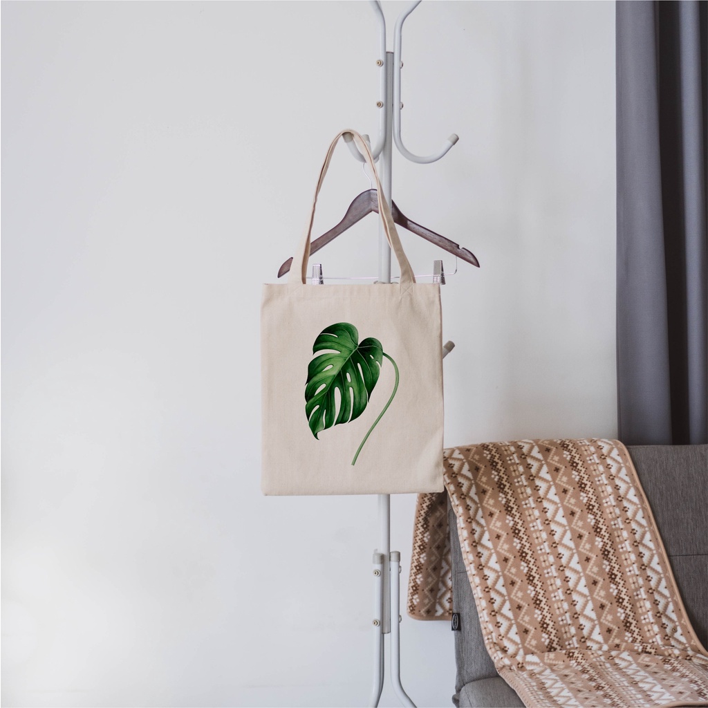 Sevine Tote Bag Kanvas Tas Wanita Fashion Totebag Tropical Aesthetic Series DTF Printing -KTF6