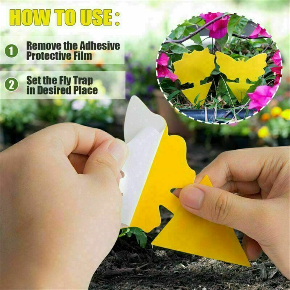 1pc Stiker Plat Kuning Perangkap Lalat / Nyamuk