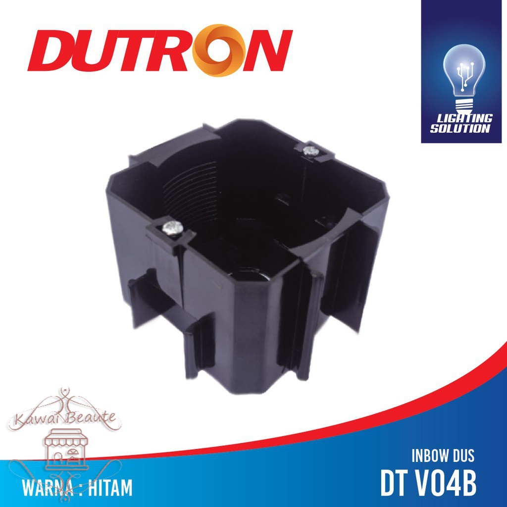 Dutron Inbow Dus Segi/ IB Dos/ Doos / Hitam Segi Wide  DV-IBD-04 kotak persegi untuk rumah saklar