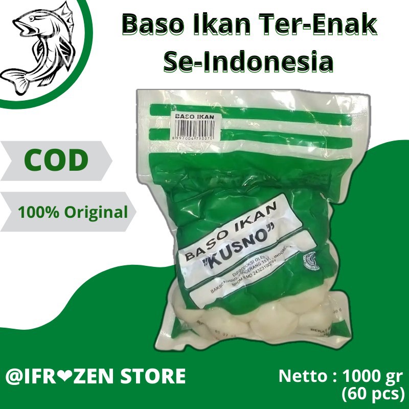 

1000 gr Baso Ikan Tenggiri Kusno Sunfish Teman Laut Cedea Asli Makanan Frozen Beku Asin Gurih Enak