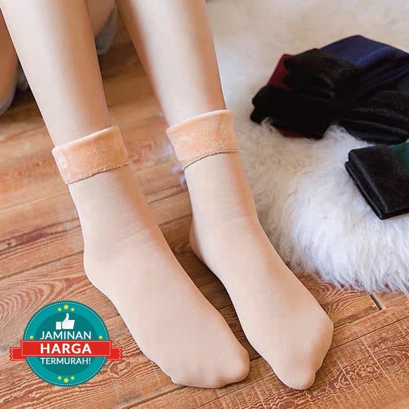 READY INDONESIA Kaos Kaki Thermal Velvet winter hangat wanita import wool wol socks musim dingin