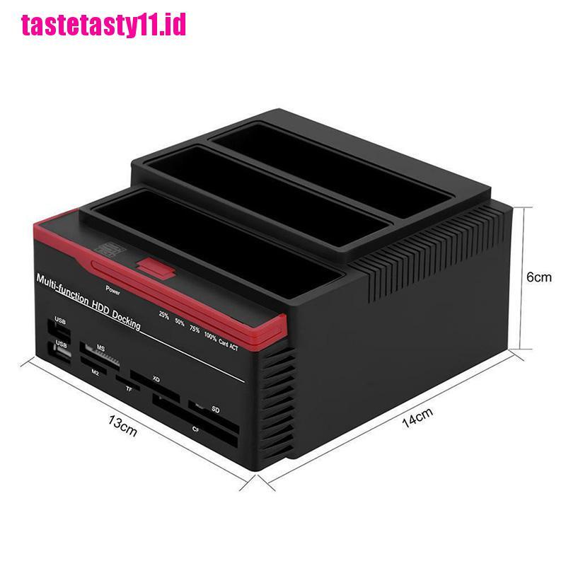 【TTID】External Triple SATA IDE HDD Docking Station 2.5''/3.5''Hard Drive Card R