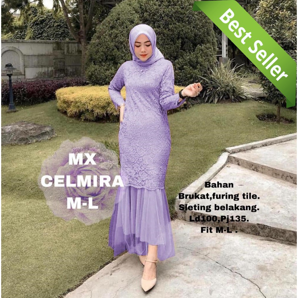 LF. MX CELMIRA/GAMIS-PAKAIAN BUSANA MUSLIM / BAJU MUSLIM 4 UKURAN