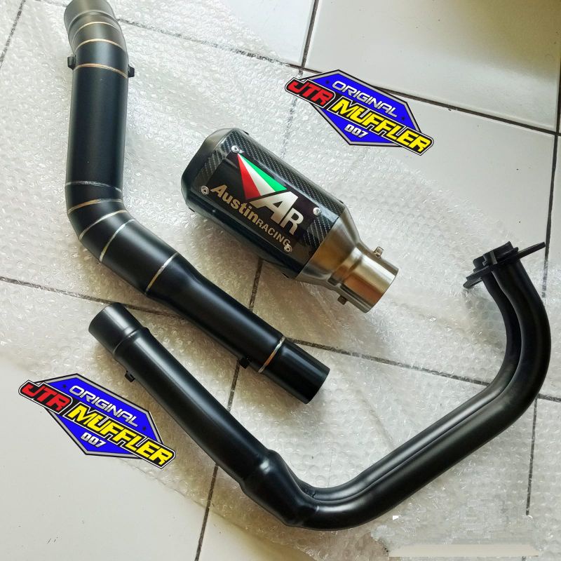 Knalpot AUSTIN RACING black NINJA 250 FI NINJA 250 KARBU