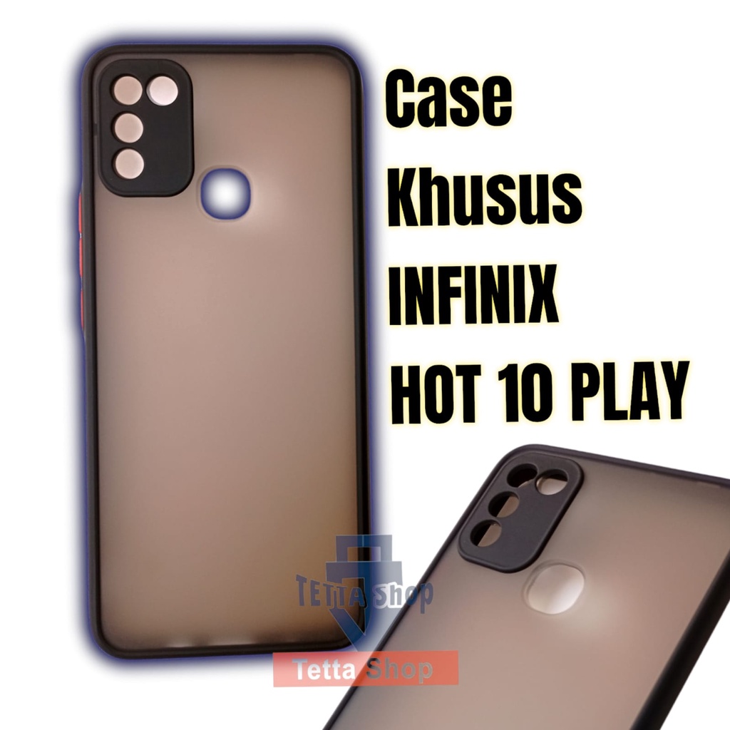 Case INFINIX HOT 10 Play I Silikon Candy Dove Metal Transparan I Warna Warni Pinggiran I list keren