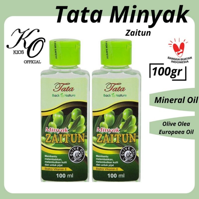 Tata Zaitun Massage Oil / Minyak Zaitun Vitamin E BPOM 100ml