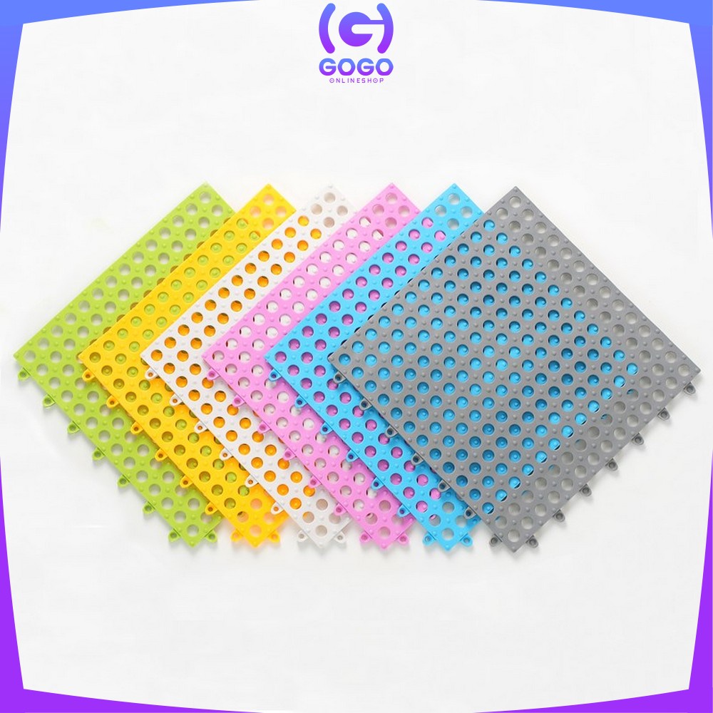 GOGO-C236 Karpet Kamar Mandi Anti Licin 30x30CM / Keset Lantai Anti Slip Polkadot Dapur Mat Non-Slip