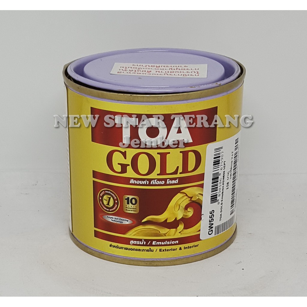 Cat TOA Gold GW555 250ml WATER BASED (utk Wilayah Sumsel, Lampung, Jawa & Bali)