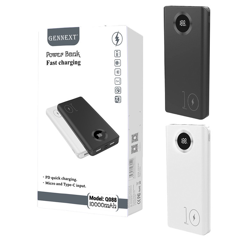 FA Powerbank GENNEXT 10.000mAh fast charging Power Bank Real Capacity Original 10000 Mah 10.000