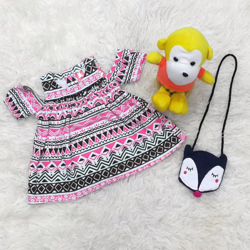 Baju Bayi Perempuan Dress Sabrina Batik Set Tas Rubah