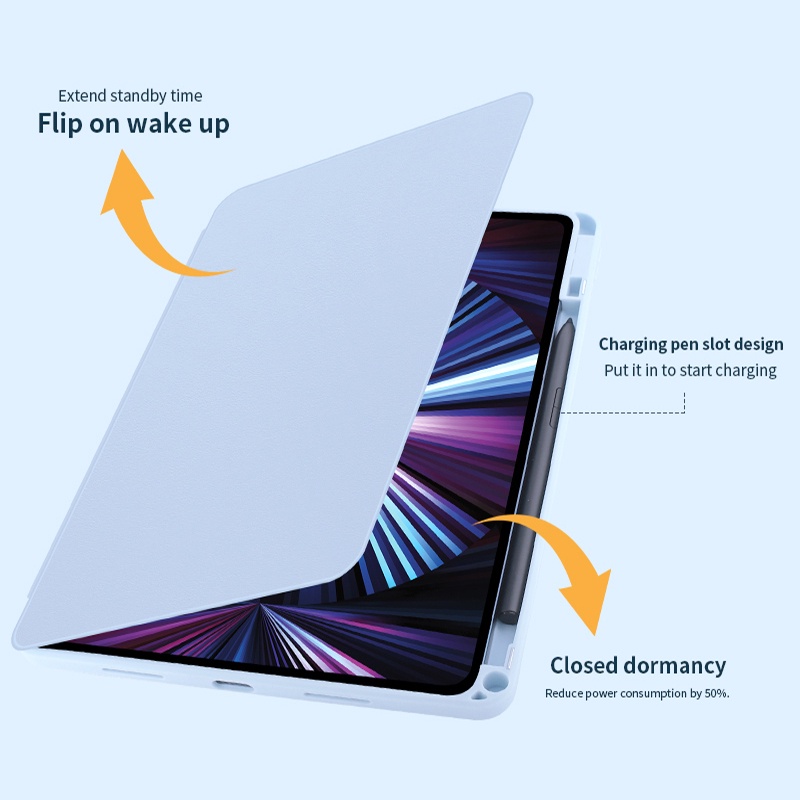 Casing Tablet Untuk Lenovo Legion Y700 (2022) 8.8-inci Bahan Akrilik Bening Ujung Tinggi Fashion360° Rotating Stand Casing Flip Cover Pelindung Kulit Flip