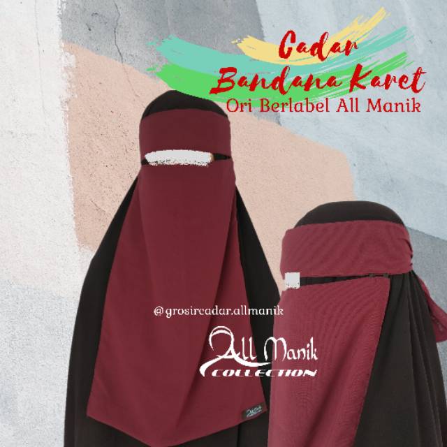 Cadar Bandana Karet / Niqob Bandana Karet / Niqob Saudi