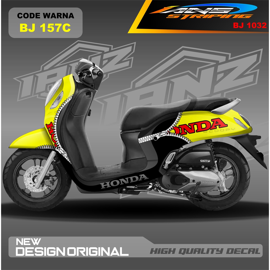 STICKER DECAL SCOOPY FULL BLOK / STICKER DECAL  HONDA SCOOPY FULL BODY / STICKER VARIASI SCOOPY TERBARU  / STICKER SCOOPY