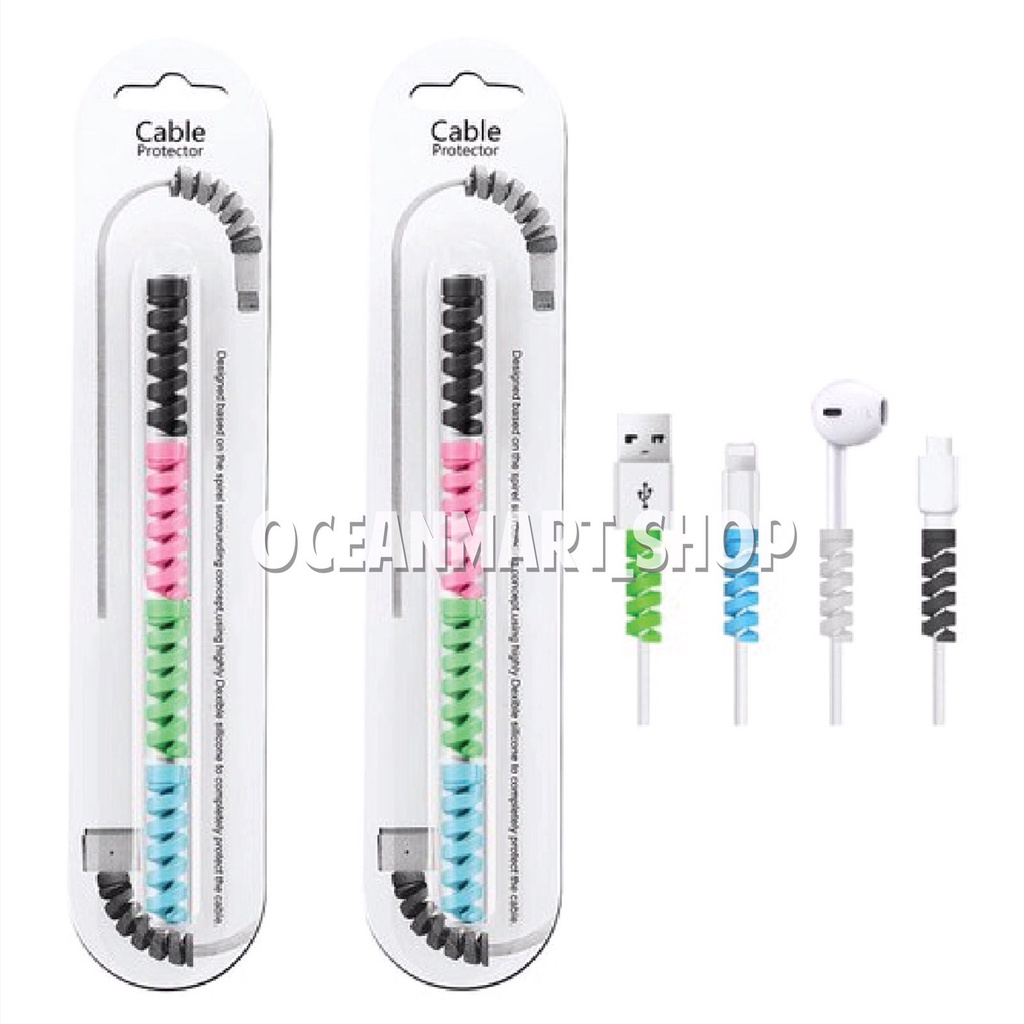 Pengaman Kabel Pelindung Kabel Charger Handphone Android - Aksesoris HP Warna Warni OCEANMART OCEAN MART