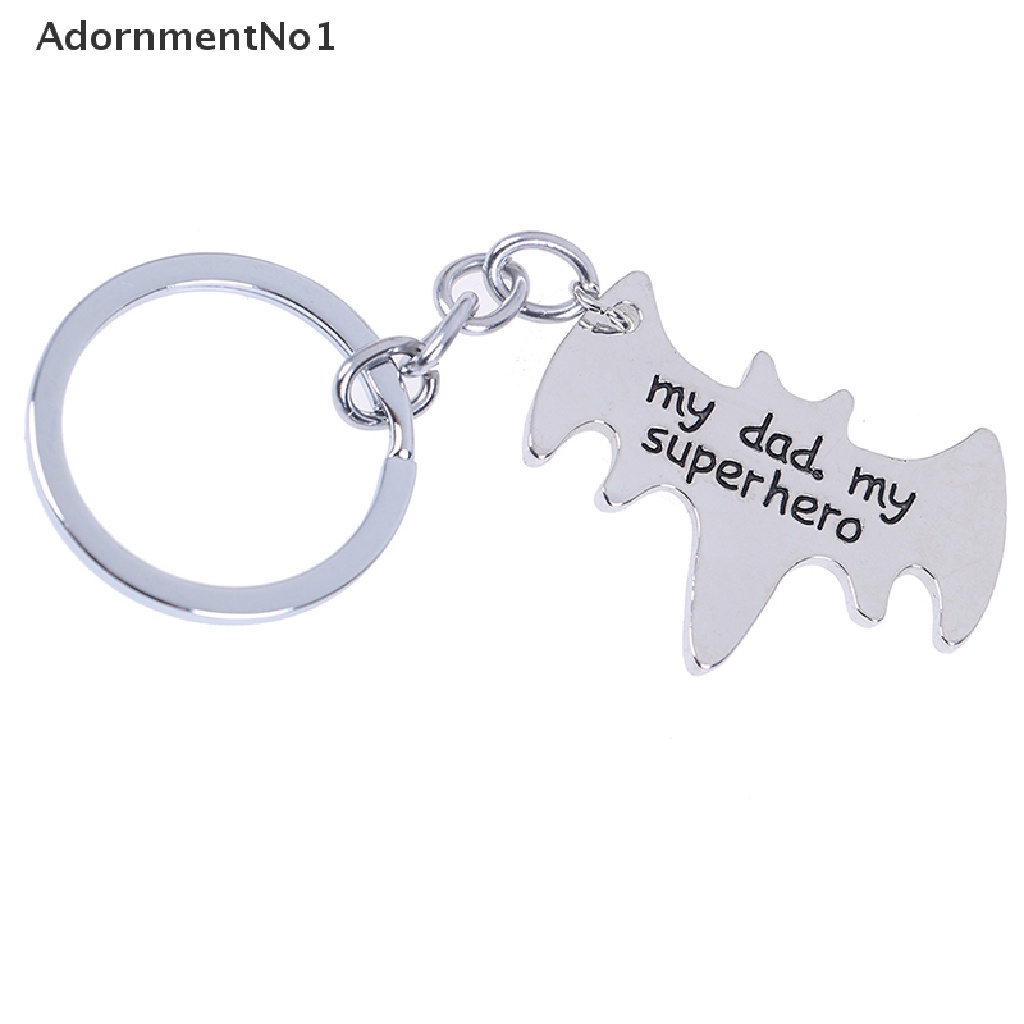 (AdornmentNo1) 1pc Gantungan Kunci Bentuk Kelelawar &quot;My Dad My Superhero&quot;