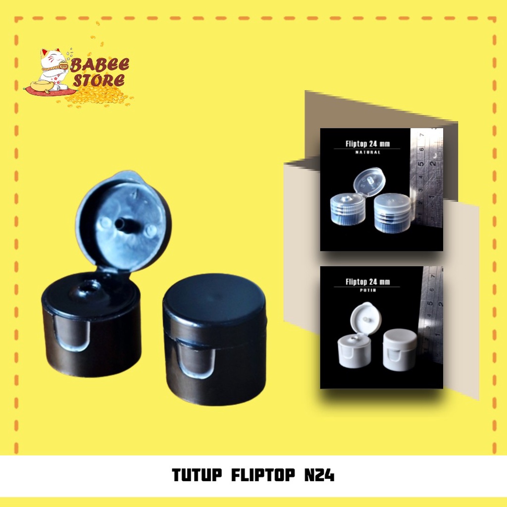 TUTUP BOTOL FLIPTOP N24 UNTUK BOTOL 100 DAN 250ML / TUTUP FLIPTOP NECK 24 BOTOL 100 DAN 250ML