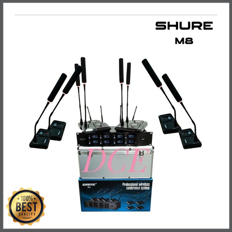 Mishad Shop -  Mic Wireless SHURE M8 Podium Conference SHURE M 8 8 Mic Meja Podium GU-5117-1467