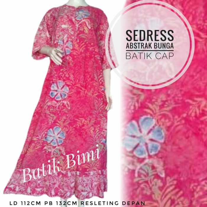 LONGDRESS DASTER PANJANG BATIK EKSLUSIF BATIK CAP MOTIF SUNAN RAYON