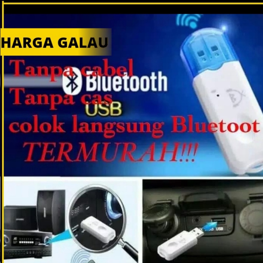 Car Audio Receiver Plug &amp; Play Bluetooth Receiver Audio Dongle Colok Langsung Pake ck06 handphone suara hp ke tape mobil