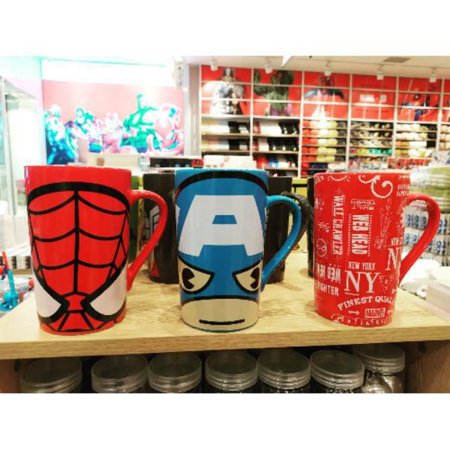 Mug / Cangkir / Gelas Marvel Miniso SpiderMan IronMan Hulk Thor Captain America Marvel