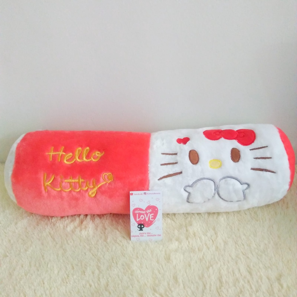 BONEKA GULING KITTY 2 WARNA BULU