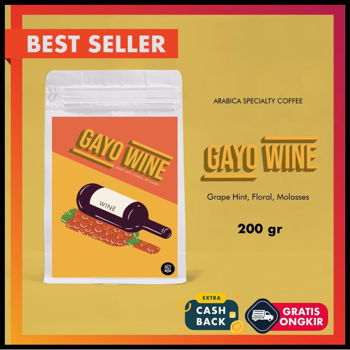 

Kopi Arabika Gayo Wine | Biji Kopi Aceh Single Origin Arabica Special - Satuan, Biji Sangrai