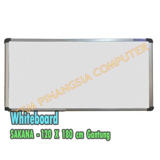 

whiteboard sakana 120 x 180 cm Papan Tulis white board gantung