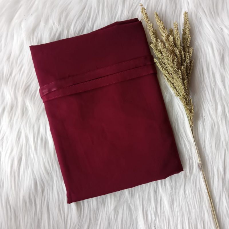 BERGO XXL BAHAN WOLFIS (Bergo Maryam Super Jumbo | Khimar Bergo Wolfis Non Ped)-Maroon