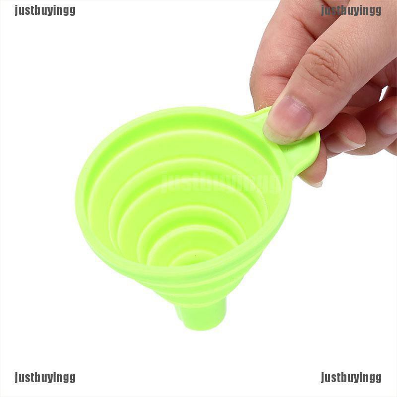 JB✪ silicone gel collapsible practical foldable funnel hopper kitchen tools