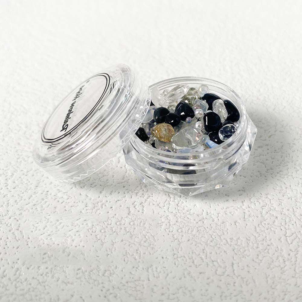 Mxbeauty Kuku Berlian Imitasi Warna-Warni Mengkilap Tidak Teratur AB Permata Desain Campur Kristal Manikur Aksesoris