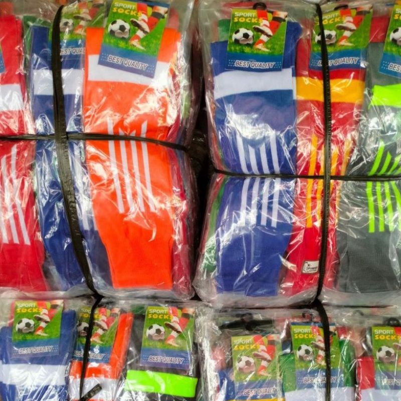 ( Grosir ) Lusinan Kaos Kaki Bola / Kaos Kaki Futsal Panjang 12 Pasang