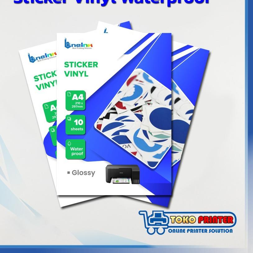 

Sticker Vinyl Anti Air Glossy A4 Inkjet stiker vynil vinil waterproof ,,