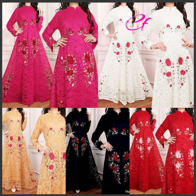 BAJU BUTIK MAXI NAOMI/DRESS PESTA CANTIK/GAMIS MUSLIM TRENDY BRUKAT