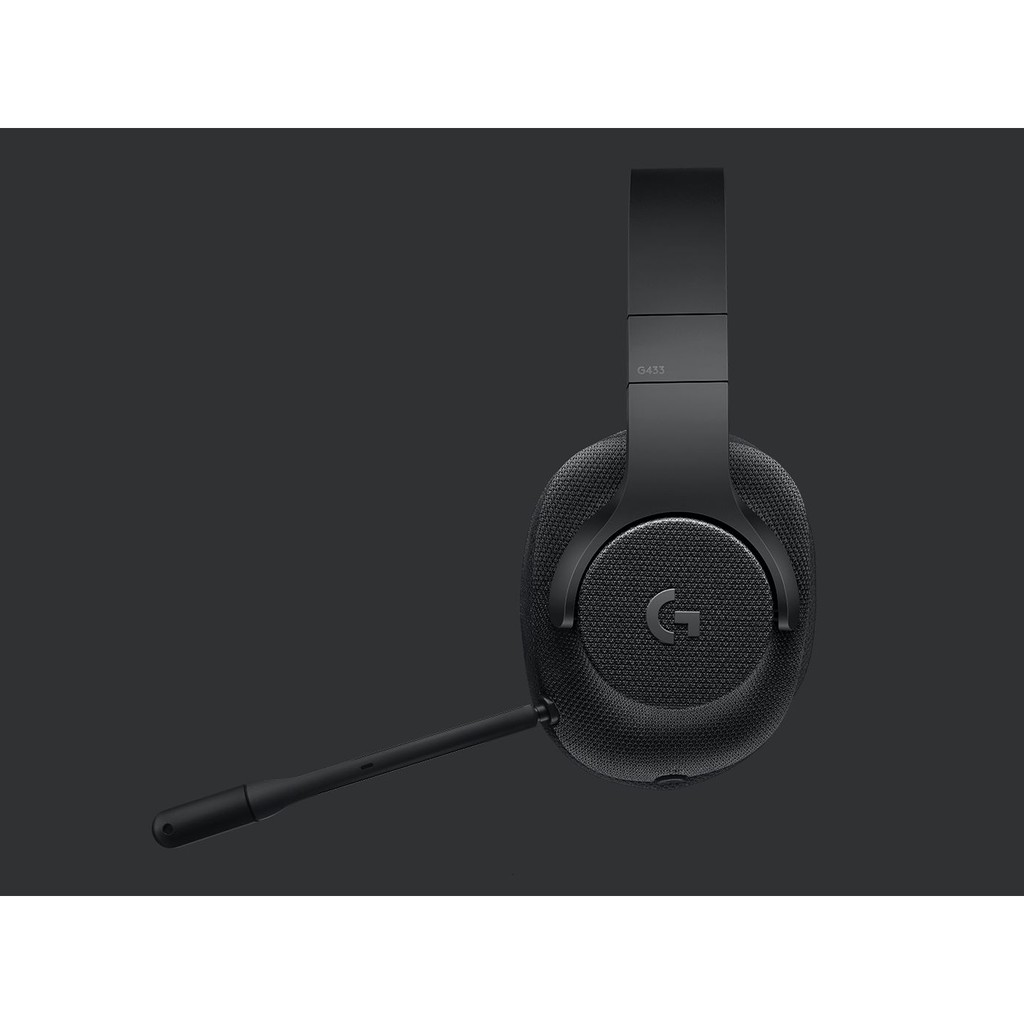 Headset Logitech G433 7.1 Wired Gaming Headset - Black / Hitam