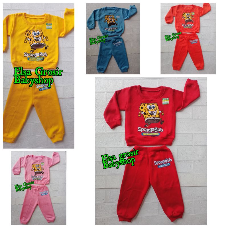 Jaket Bayi Sweater bayi Stelan Bayi Motif SPONGEBOB