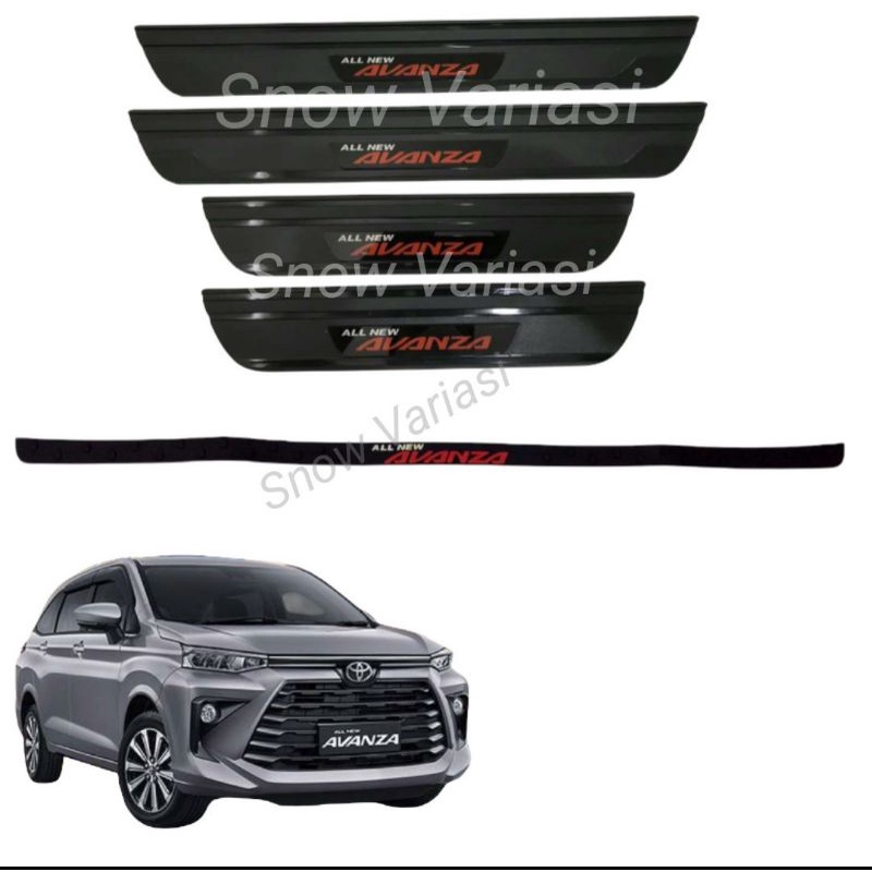 Paket Sillplate Samping Belakang Avanza Veloz Xenia 2021 2022 2023 Up GR SPORT Hitam