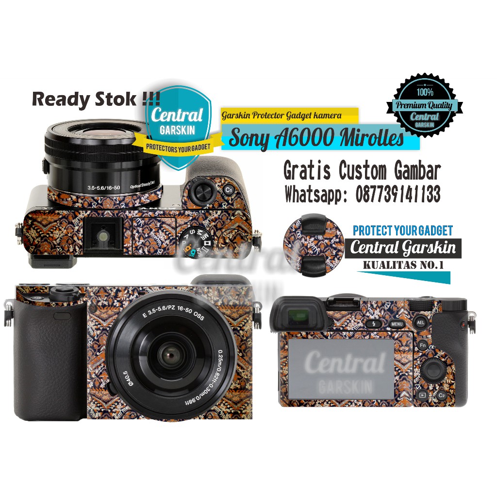 Garskin Kamera Sony A6000 - batik brown